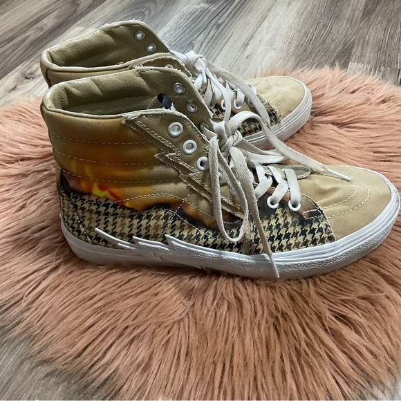 Vans Lightning Bolt Houndstooth High Top Sneakers Mens 8.5 - Picture 4 of 15